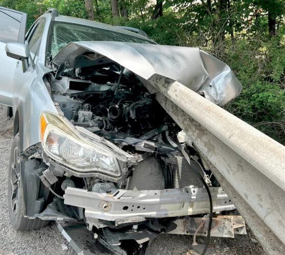 Two injured in Crystal Springs crash